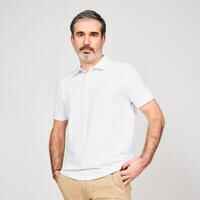 Men’s golf cotton short-sleeved polo shirt - MW500 White