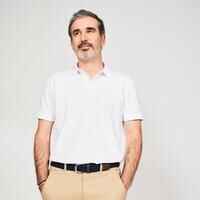 Men’s golf cotton short-sleeved polo shirt - MW500 White