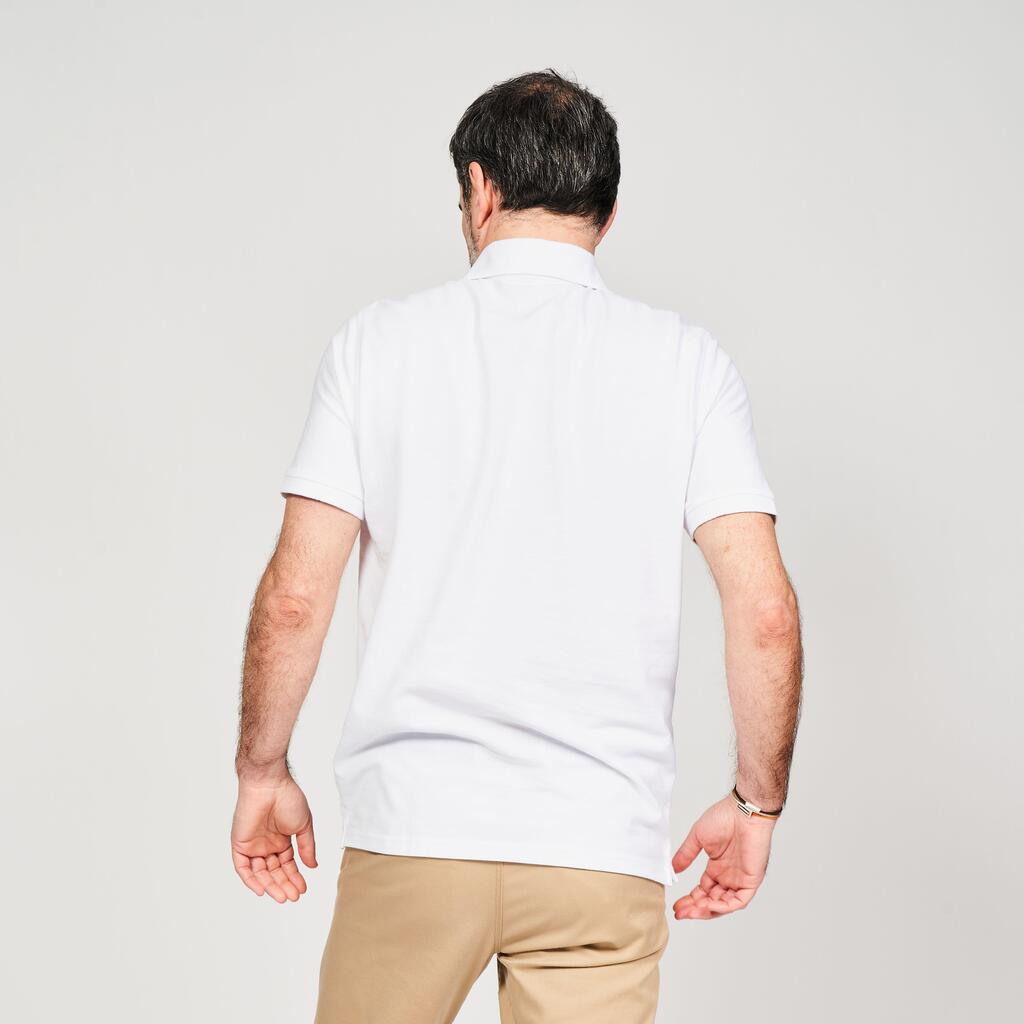 Golf cotton short sleeve polo shirt beige