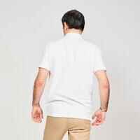 Men’s golf cotton short-sleeved polo shirt - MW500 White