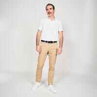 Men’s golf cotton short-sleeved polo shirt - MW500 White