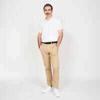 Men’s golf cotton short-sleeved polo shirt - MW500 White