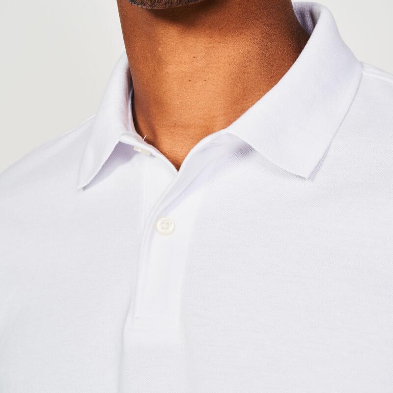 Polo de golf en coton manches courtes Homme - MW500 blanc