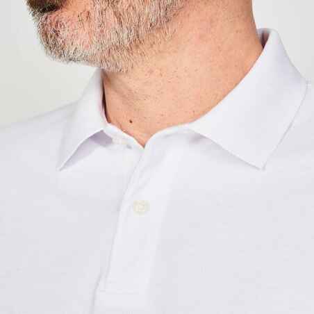 Men’s golf cotton short-sleeved polo shirt - MW500 White
