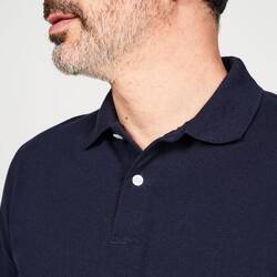 Men's golf cotton short-sleeved polo shirt - MW500 Navy blue