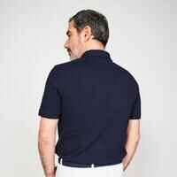 Men's golf cotton short-sleeved polo shirt - MW500 Navy blue