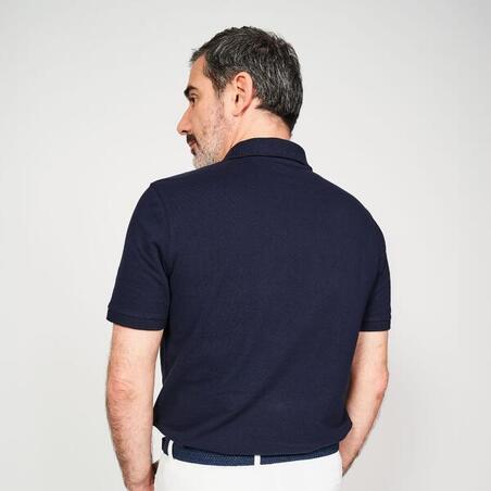 Polo de golf en coton manches courtes Homme - MW500 bleu marine