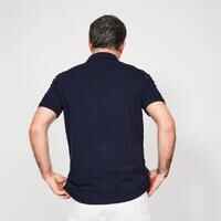 Men's golf cotton short-sleeved polo shirt - MW500 Navy blue