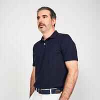 Men's golf cotton short-sleeved polo shirt - MW500 Navy blue