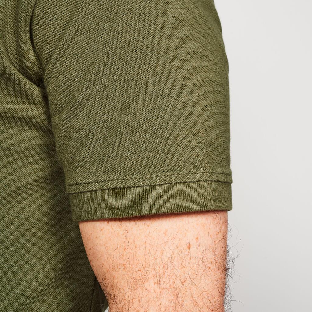 Men's golf cotton short-sleeved polo shirt - MW500 Forest green