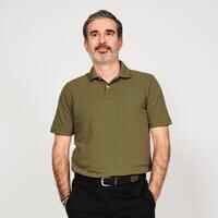 Men’s golf cotton short-sleeved polo shirt - MW500 Khaki