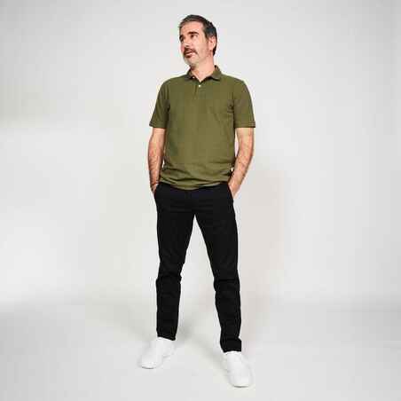 Men’s golf cotton short-sleeved polo shirt - MW500 Khaki