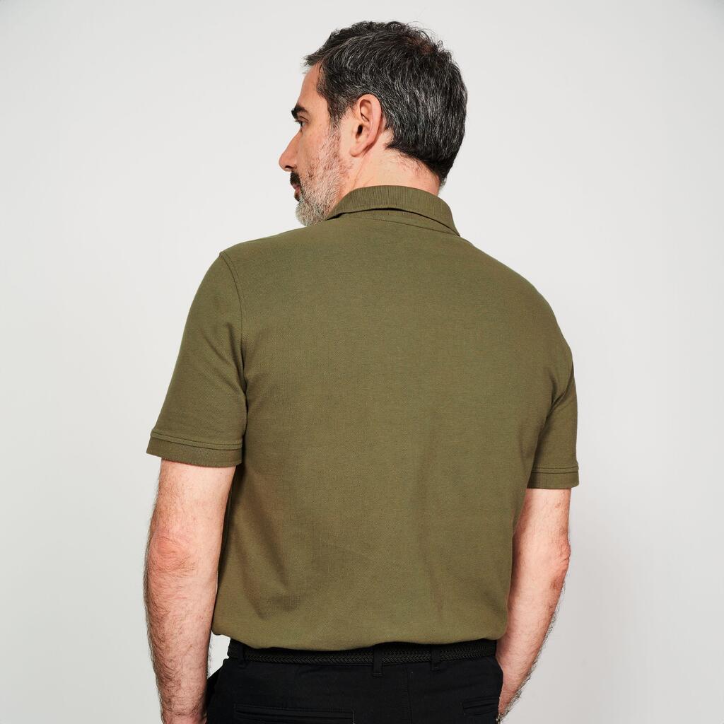 Golf cotton short sleeve polo shirt beige