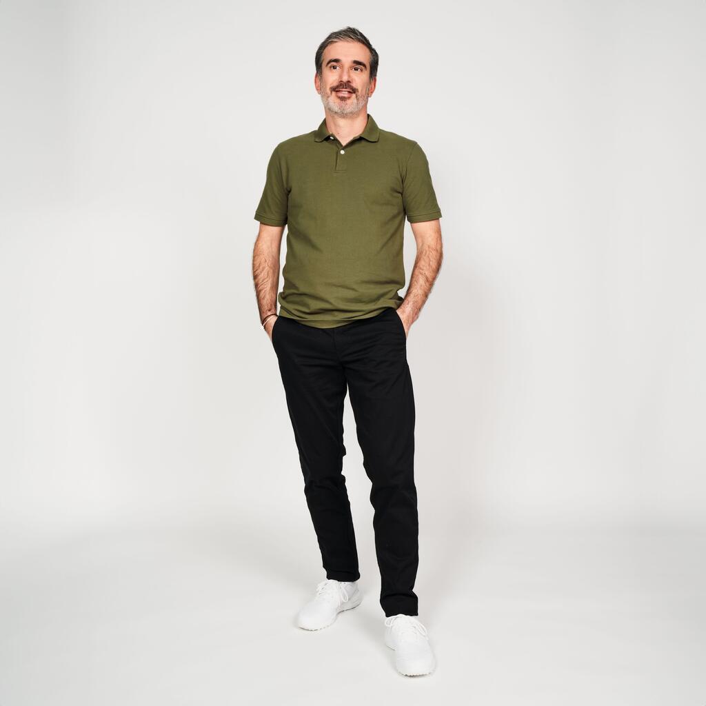 Golf cotton short sleeve polo shirt beige