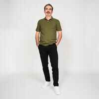Men’s golf cotton short-sleeved polo shirt - MW500 Khaki