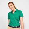 POLERA PIQUÉ GOLF MUJER MW500 ALGODÓN MANGA CORTA VERDE ESMERALDA