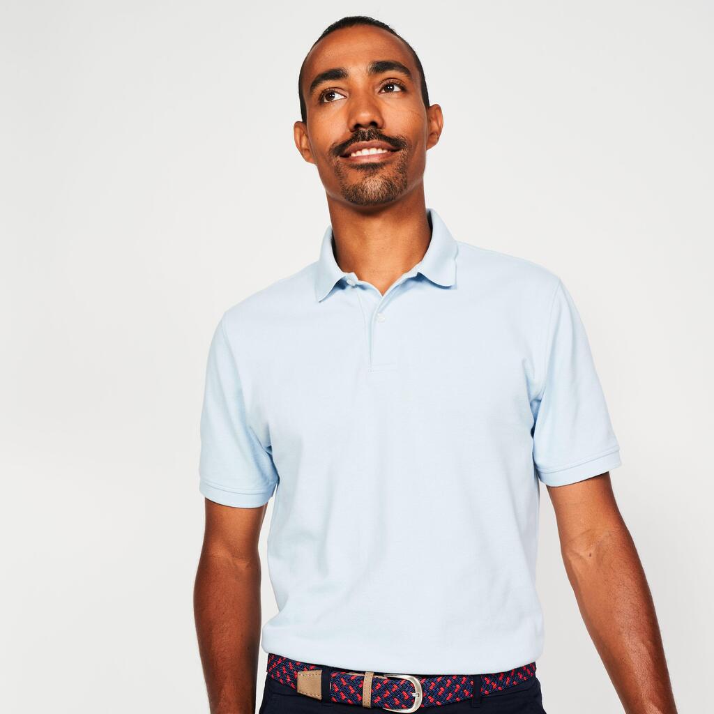 Golf cotton short sleeve polo shirt beige