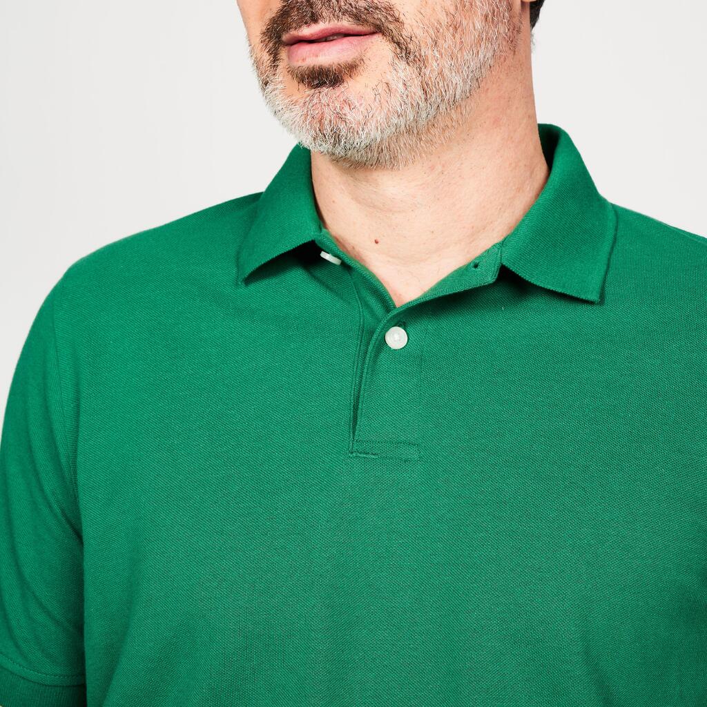 Men's golf cotton short-sleeved polo shirt - MW500 Forest green