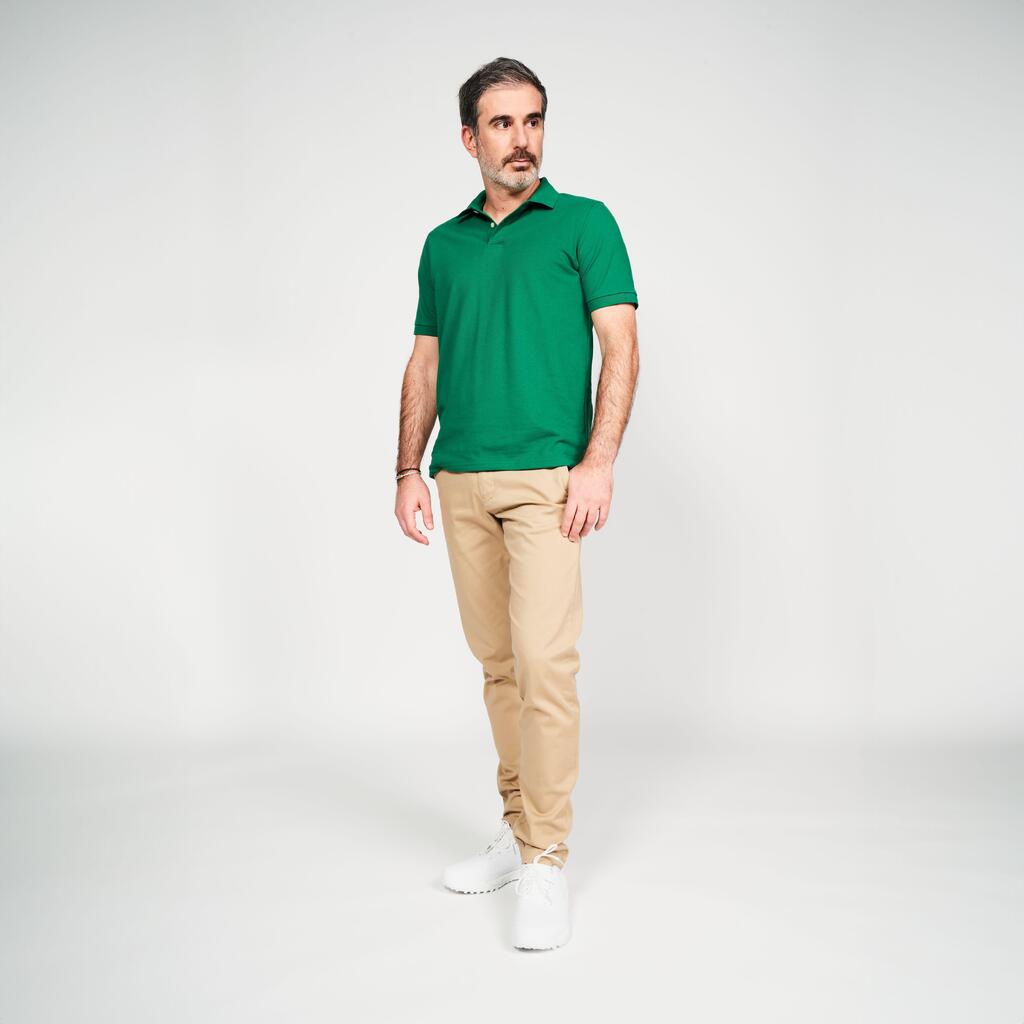 Golf cotton short sleeve polo shirt beige