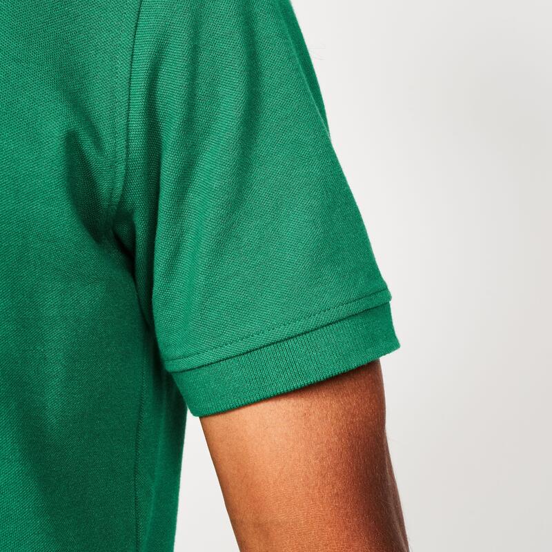 Tricou polo de golf din bumbac și poliester cu mâneci scurte Bărbați MW500 verde