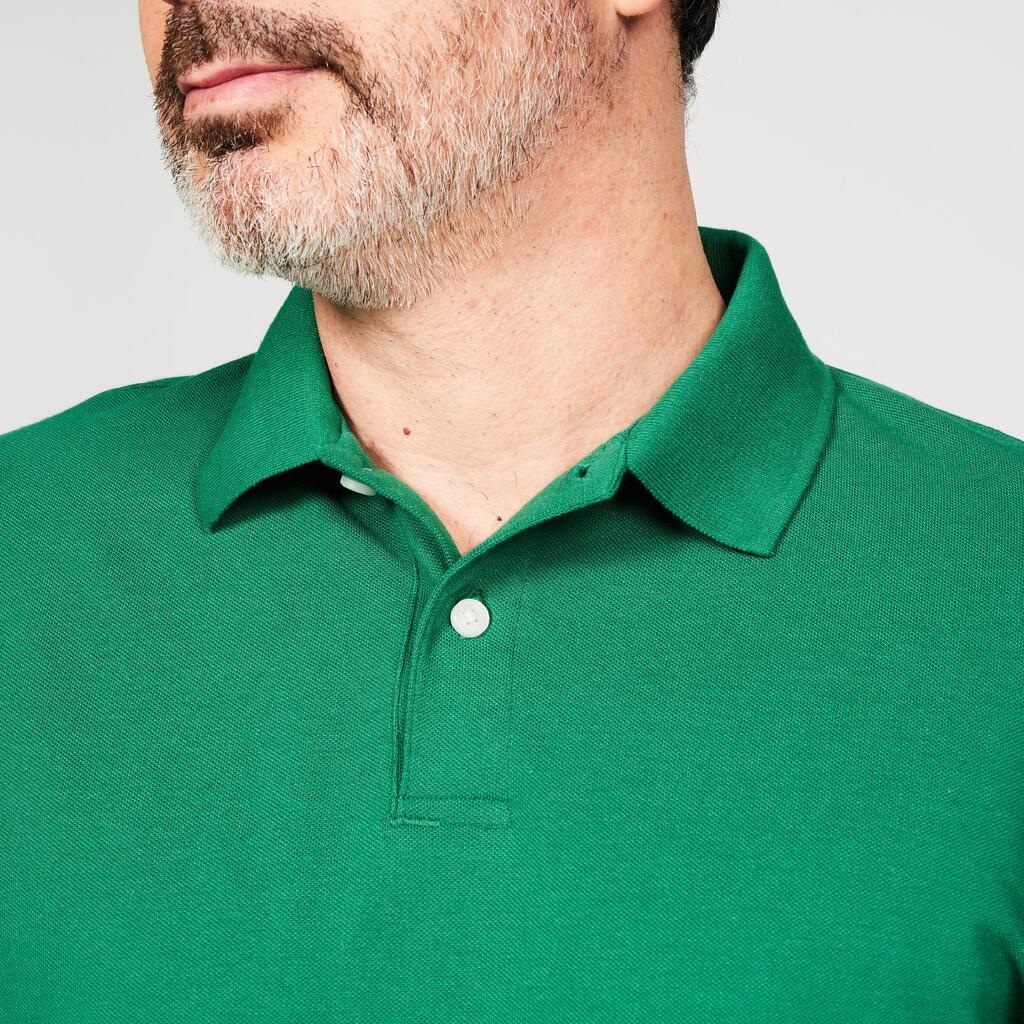 Men's golf cotton short-sleeved polo shirt - MW500 Forest green