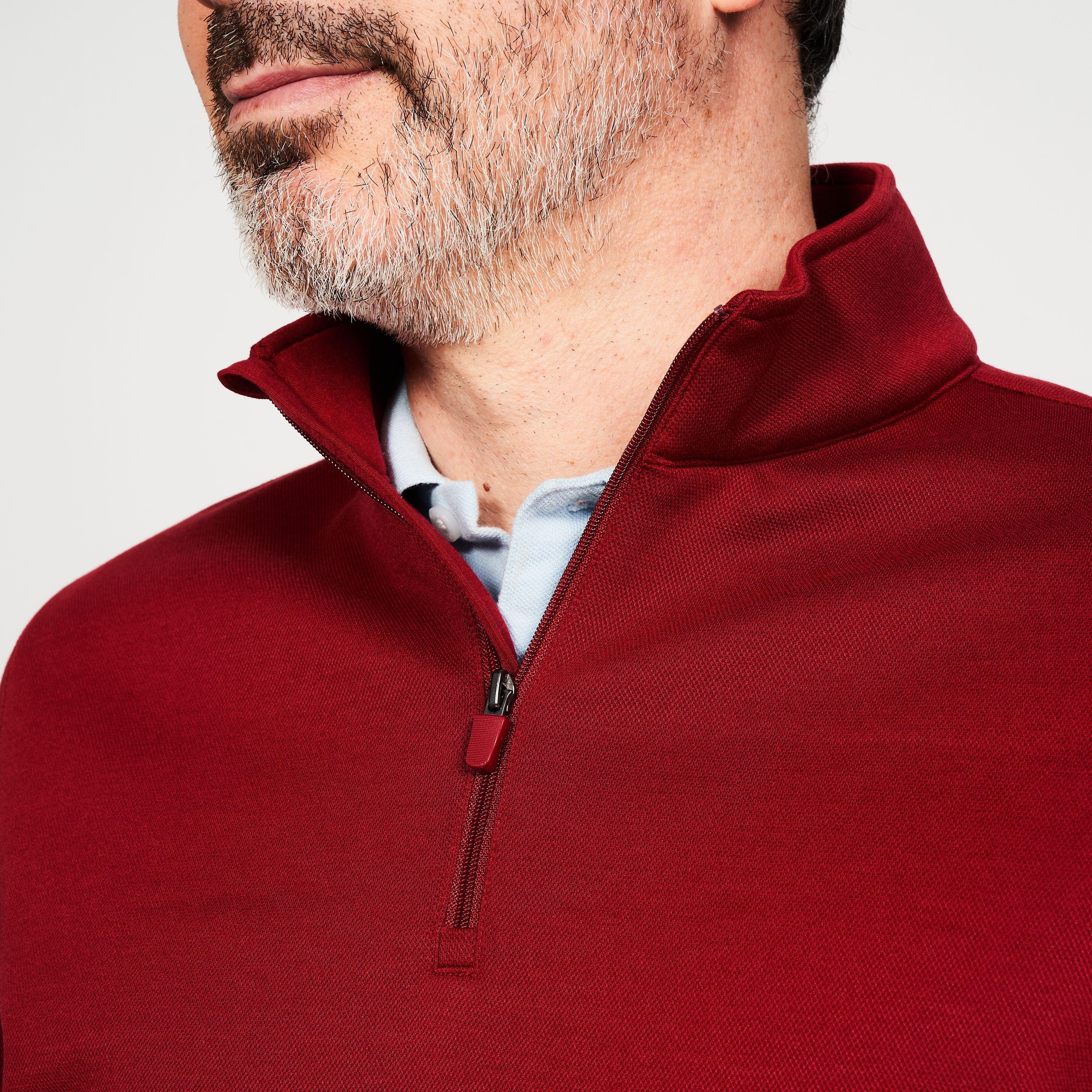 Men's golf sweatshirt - mw500 burgundy