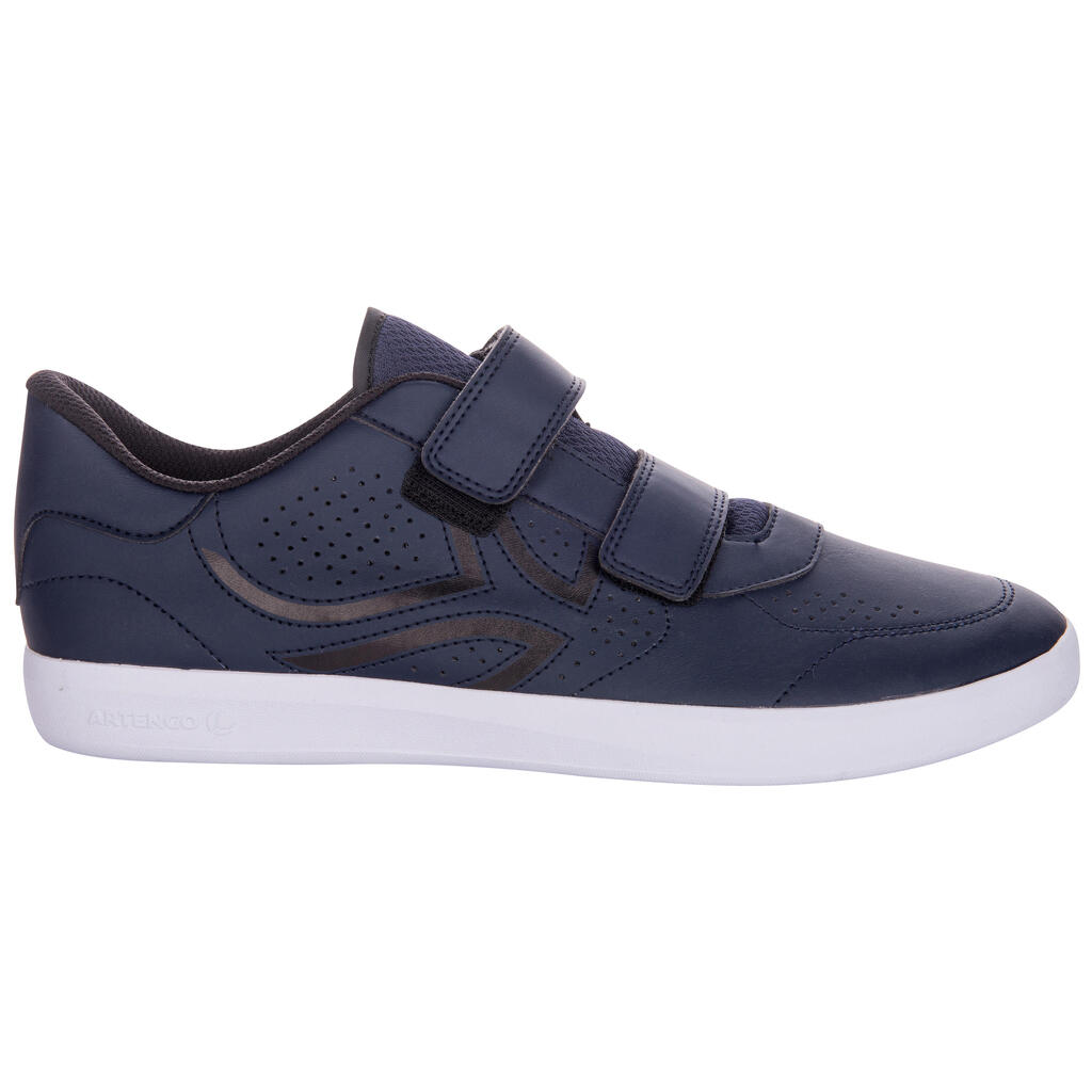 Tennisschuhe TS100 Multicourt Klettverschluss Herren weiß