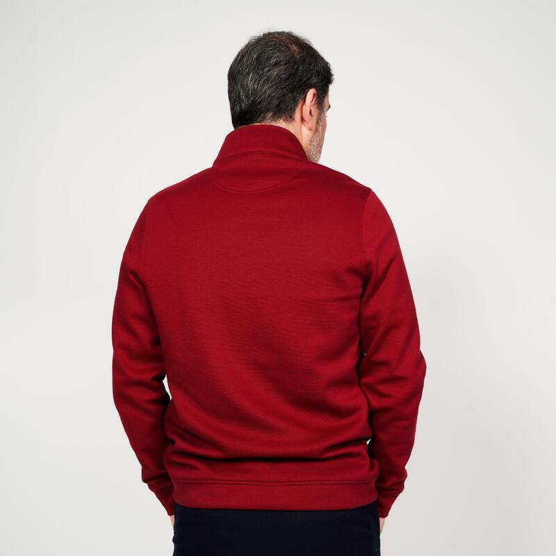 Sweat golf homme - mw500 bordeaux