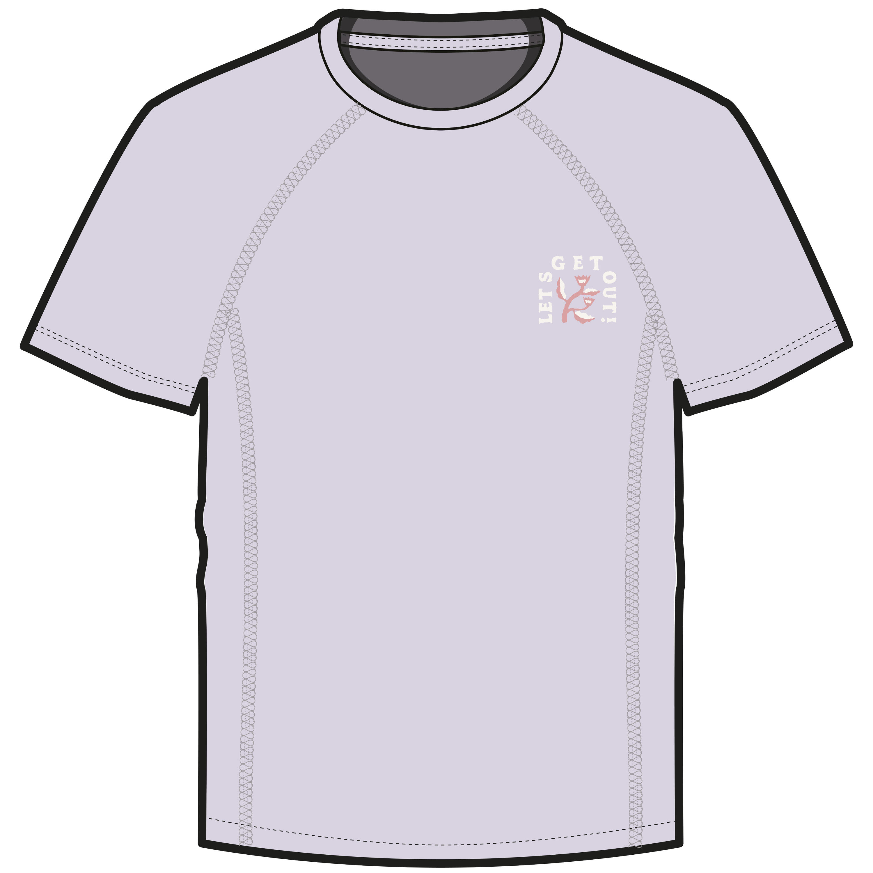 T-shirt in lana trekking bambina MH900 WOOL lilla 21/21
