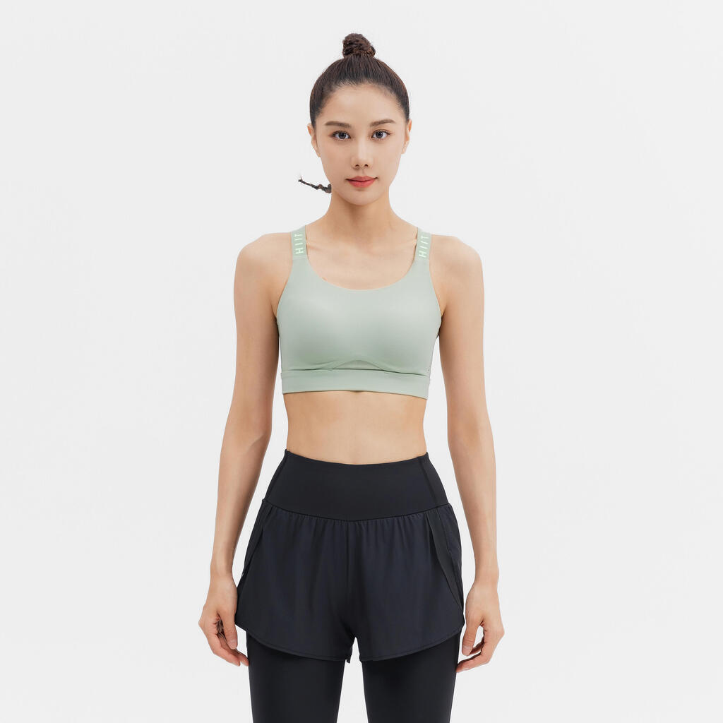 Brassière Fitness Respirante 520 - Vert Sauge