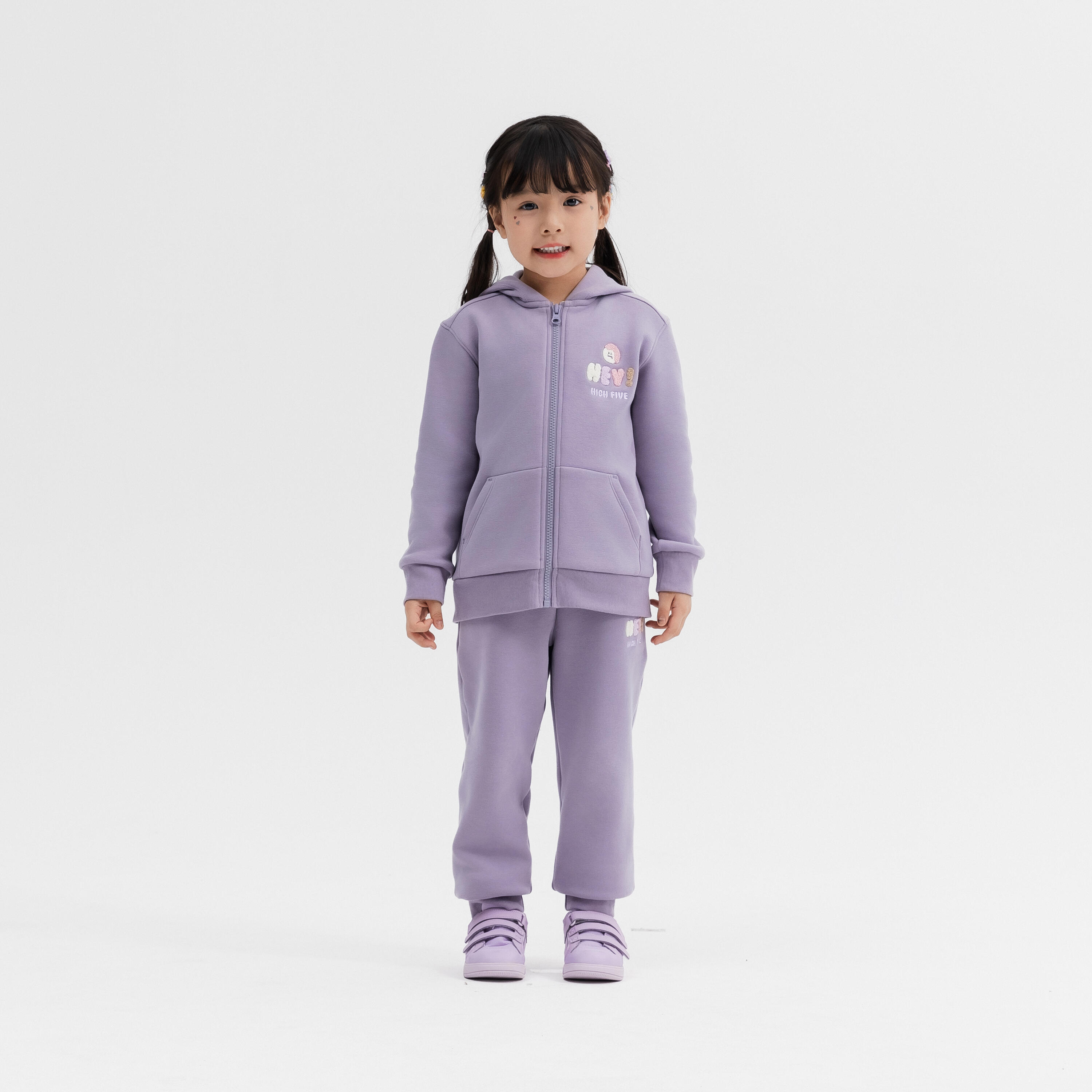 Baby Zip Up Sports Education Hoodie Purple