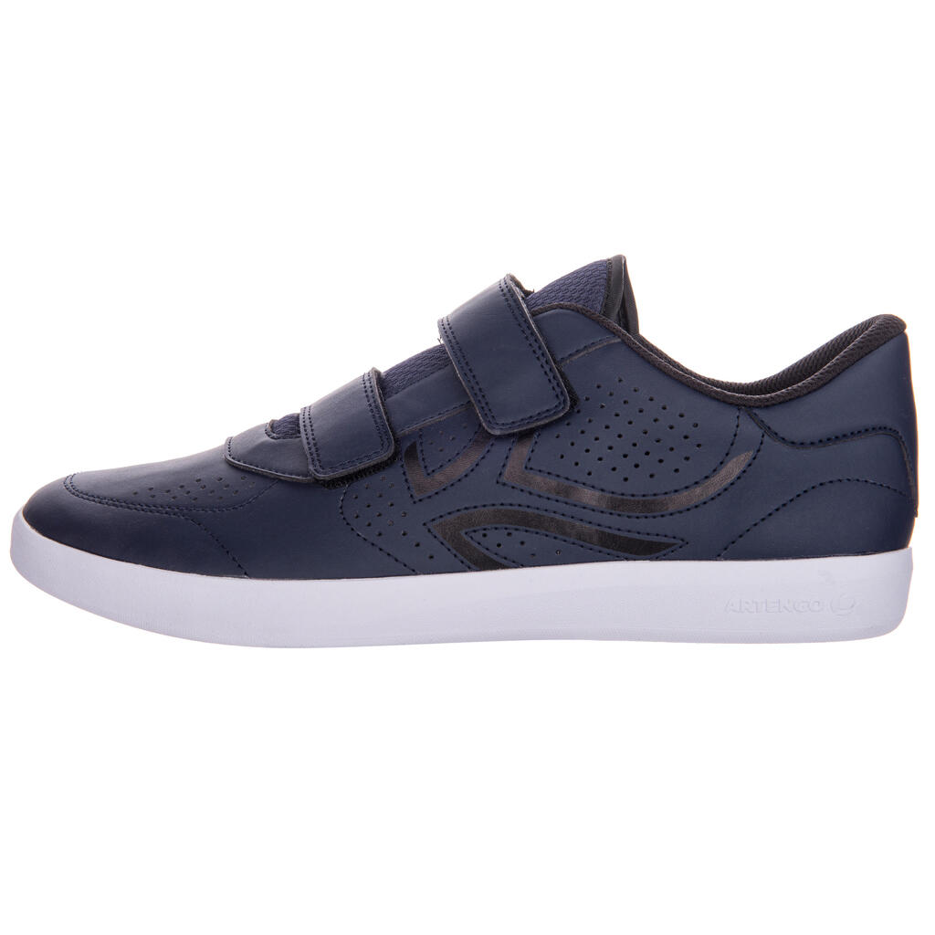 Tennisschuhe TS100 Multicourt Klettverschluss Herren weiß