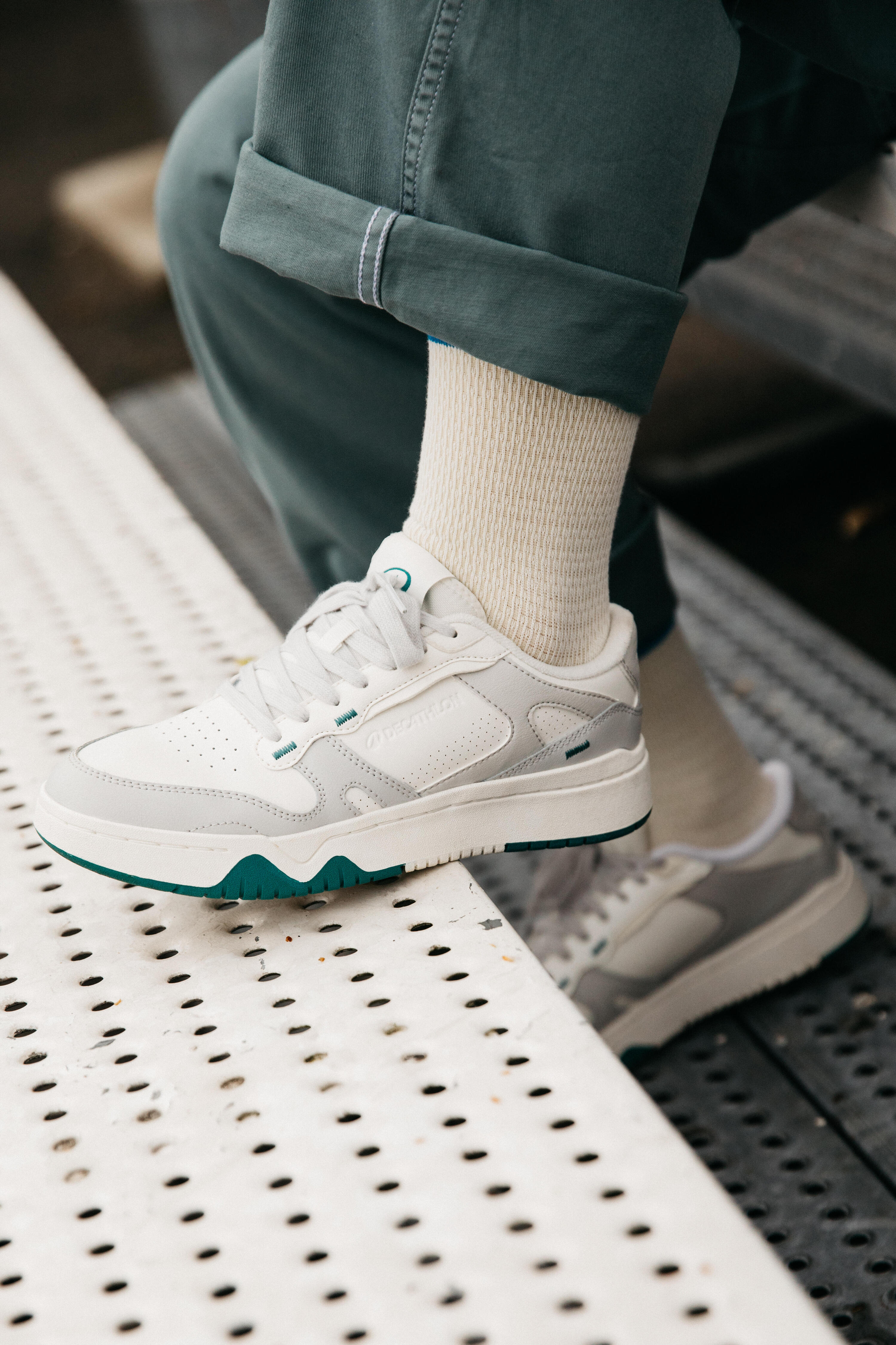 Zapatillas CJ80 Mujer Gris-Verde Piel 9/15