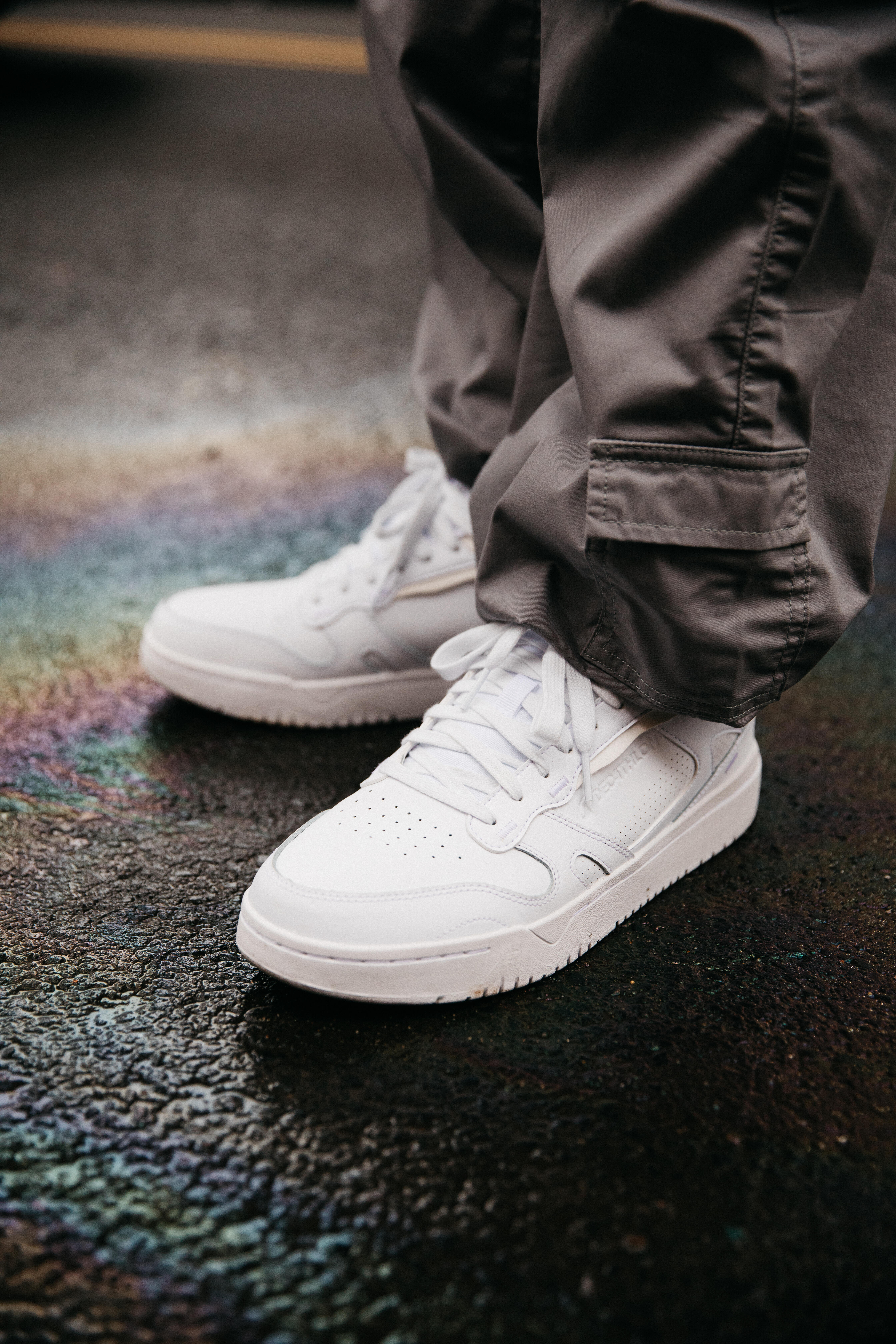 Men's CJ80 Leather Trainers - White - Image 9