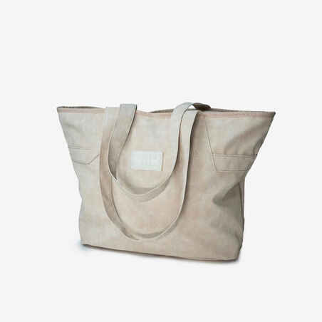 25 L Multisport Suede Effect Tote Bag - Beige