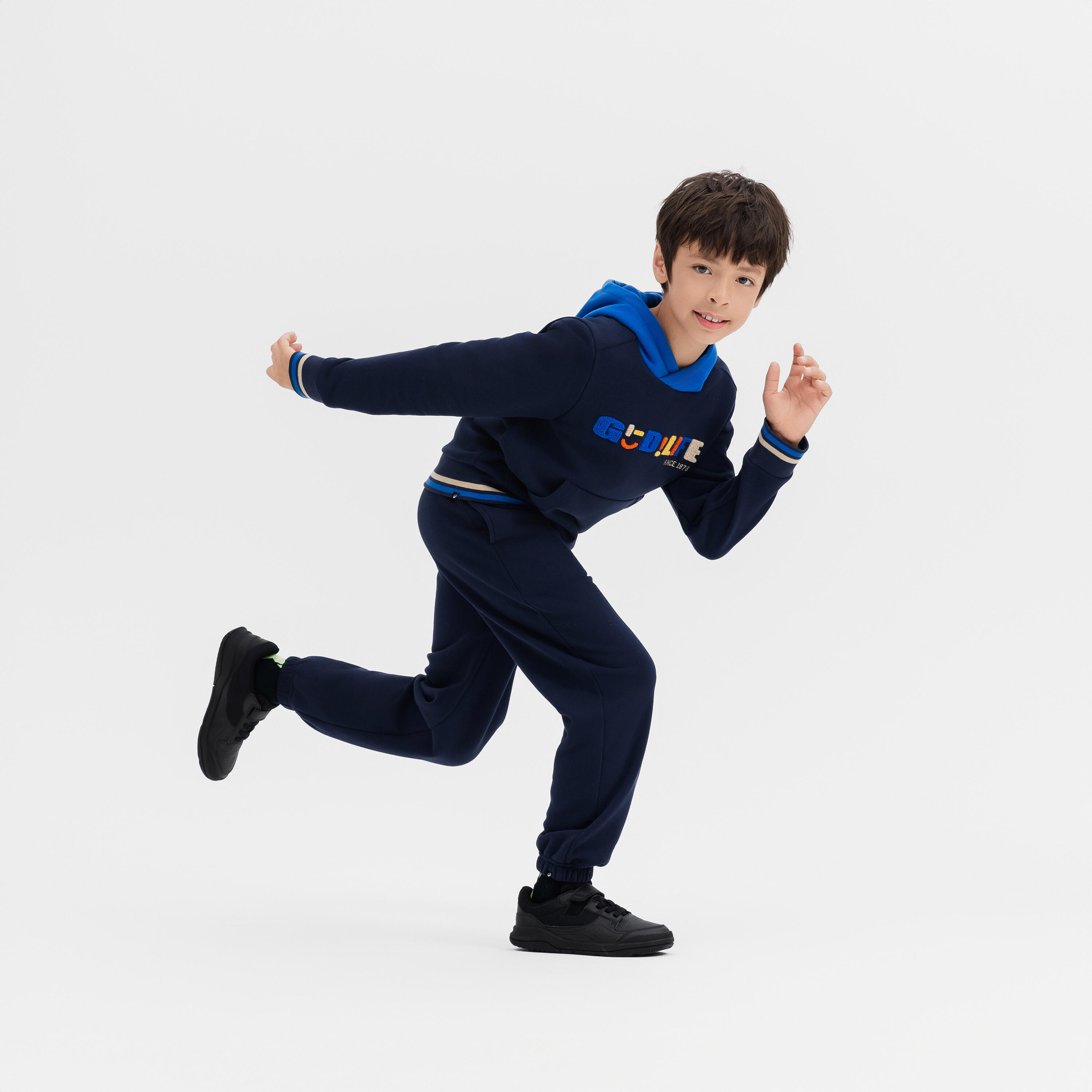 Scarpe da ginnastica bambino PLAYVENTURE YARD resistenti nere 14/17