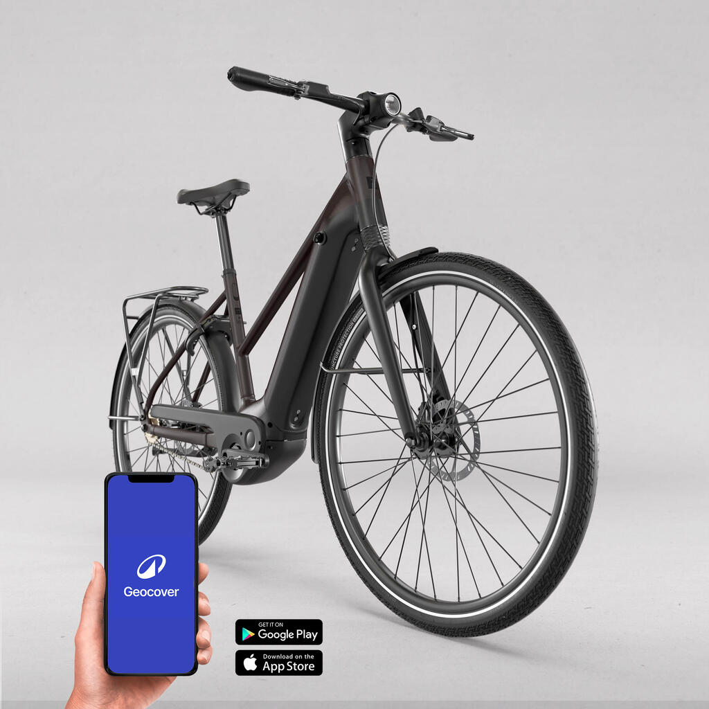 Mestský elektrický bicykel LD 920E s nízkym rámom a motorom Owuru