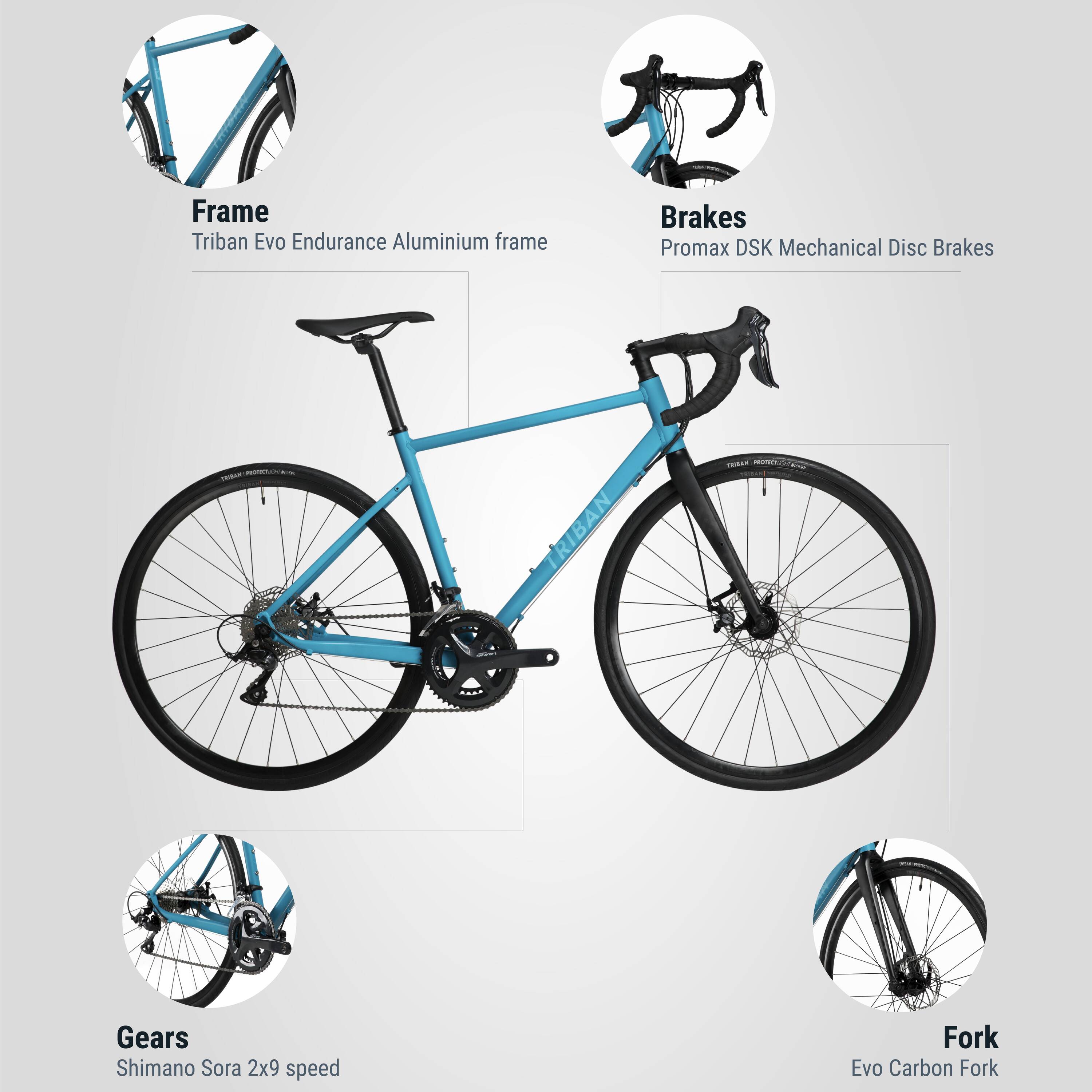 Road Bike Triban RC500 -  1