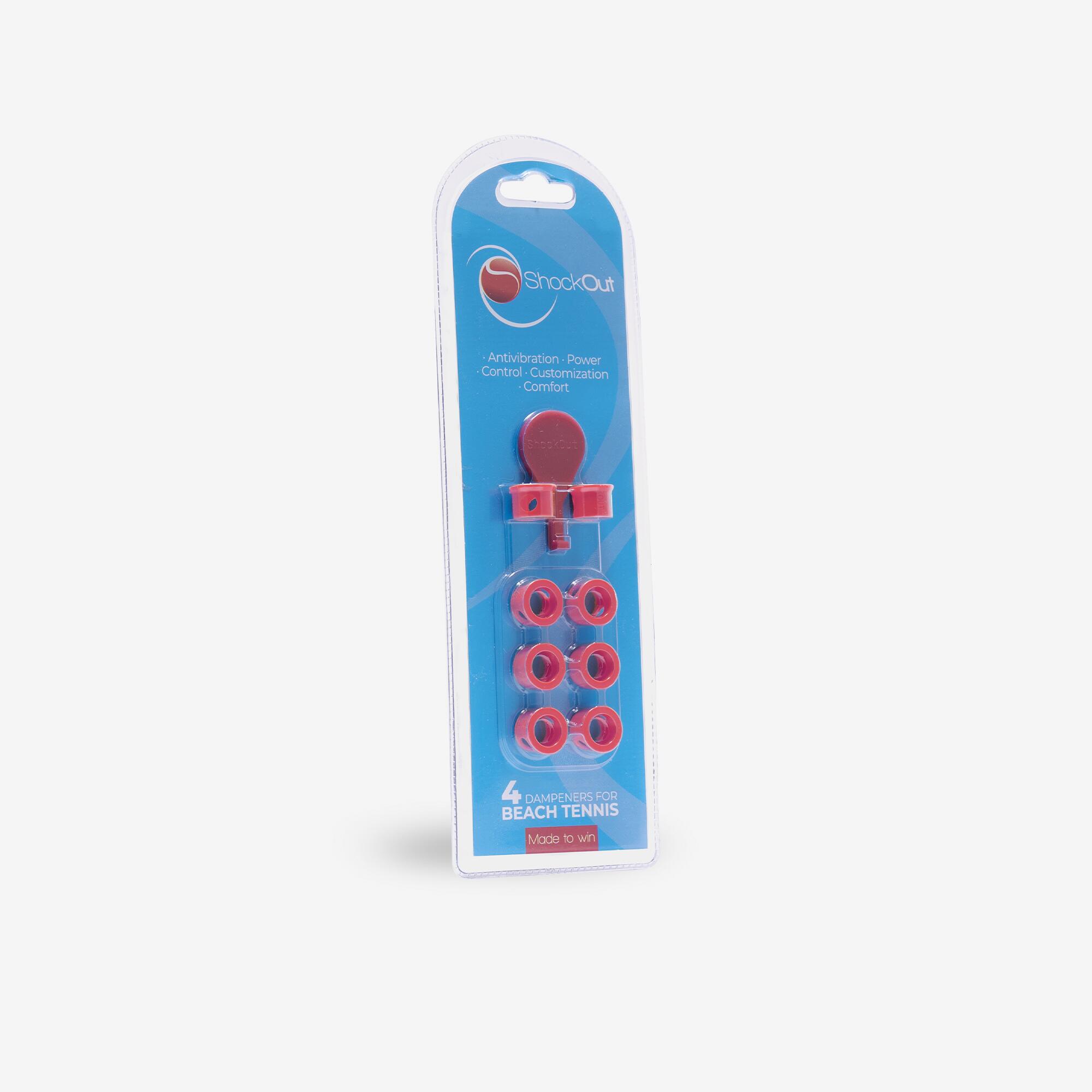 Anti vibrateur de raquette de beach tennis jaune SHOCK OUT - vue 2