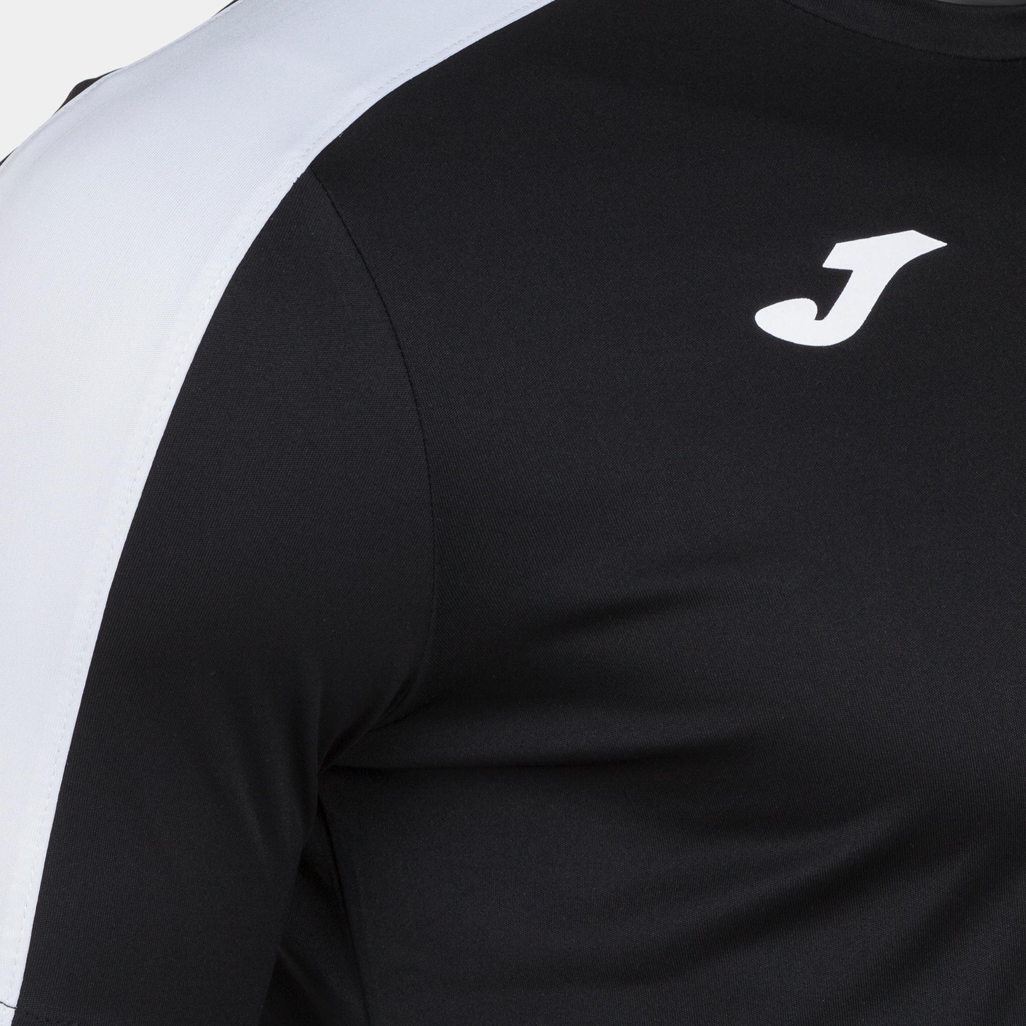 Camiseta futbol academy Joma adulto negro - blanco - CD 4/4