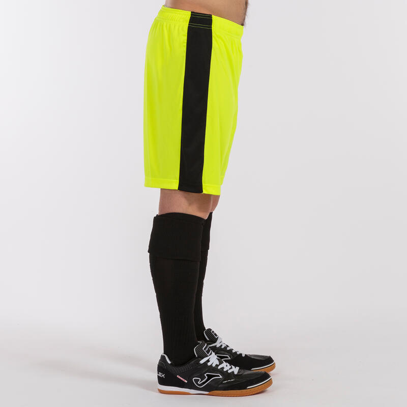 Pantalón corto de fútbol Joma Adulto Amarillo/Negro