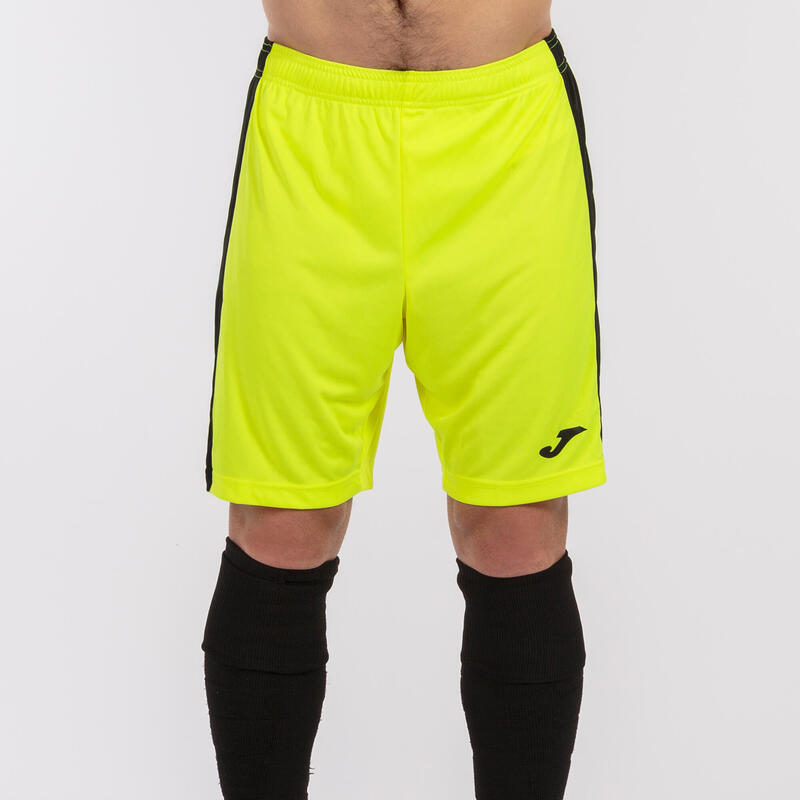 Pantalón corto de fútbol Joma Adulto Amarillo/Negro