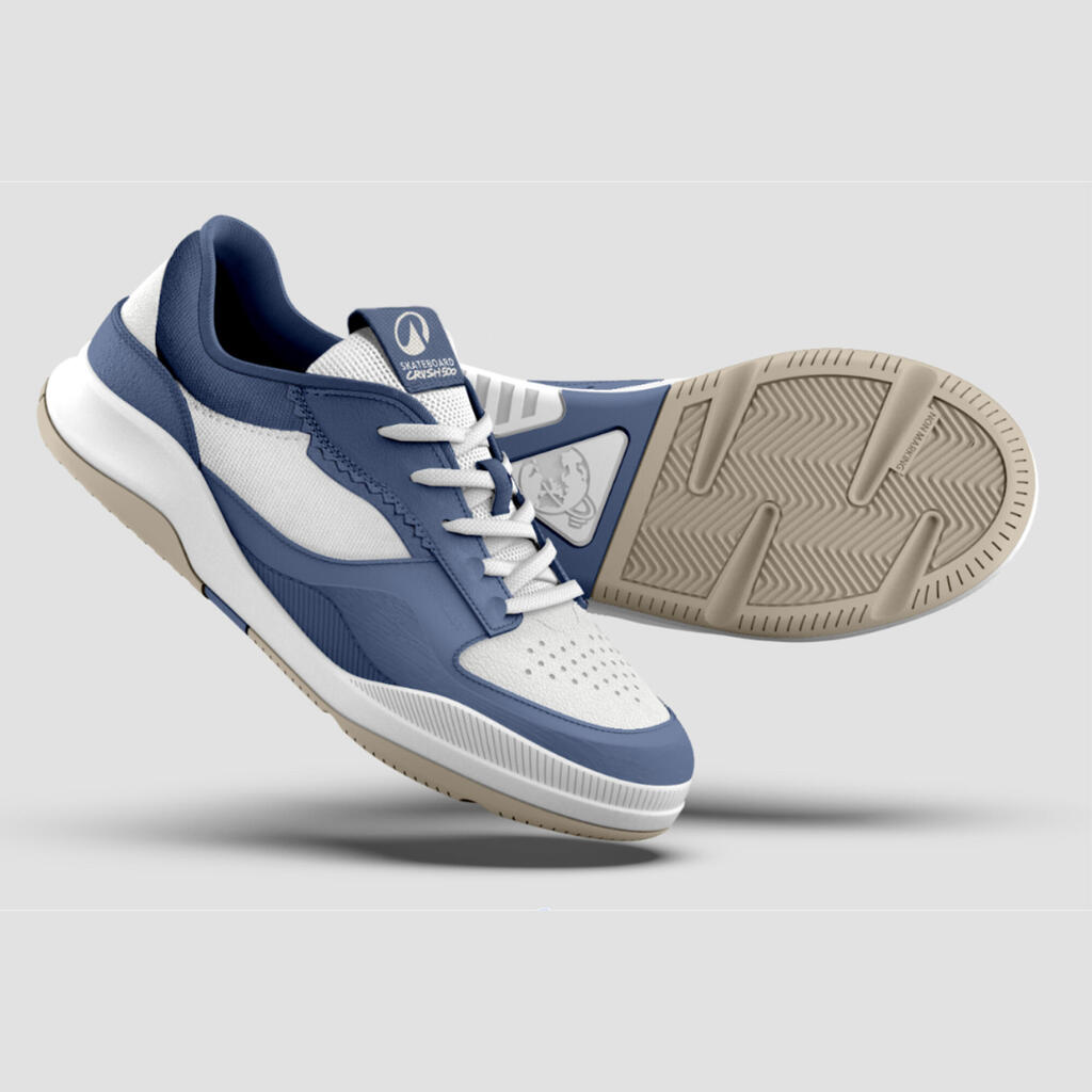 Chaussures basses de skateboard pour enfant CRUSH500 bleu