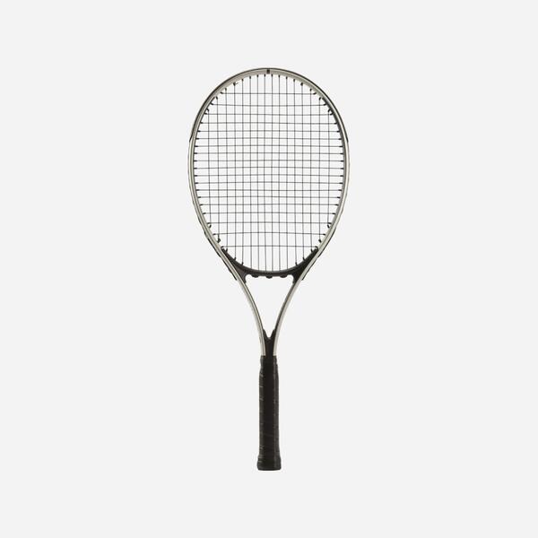 Grey and blue adult tennis racquet