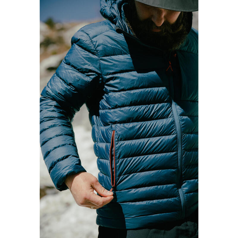 Erkek Outdoor Kuş Tüyü Şişme Mont - Kapüşonlu - Mavi - MT500 - -10 °C