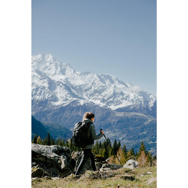Colanți Rezistenți Trekking călătorie TRAVEL500 Negru Damă