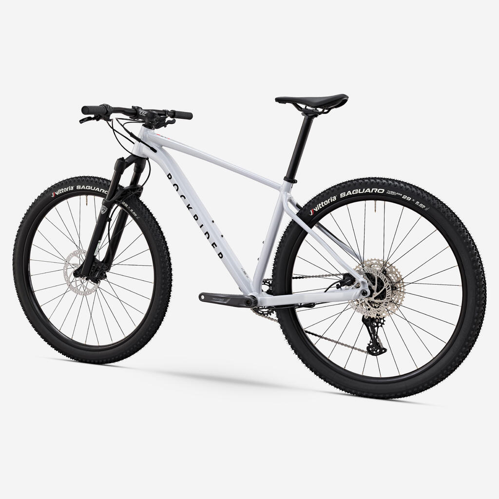 Velo vtt cross country race 700 cadre aluminium gris