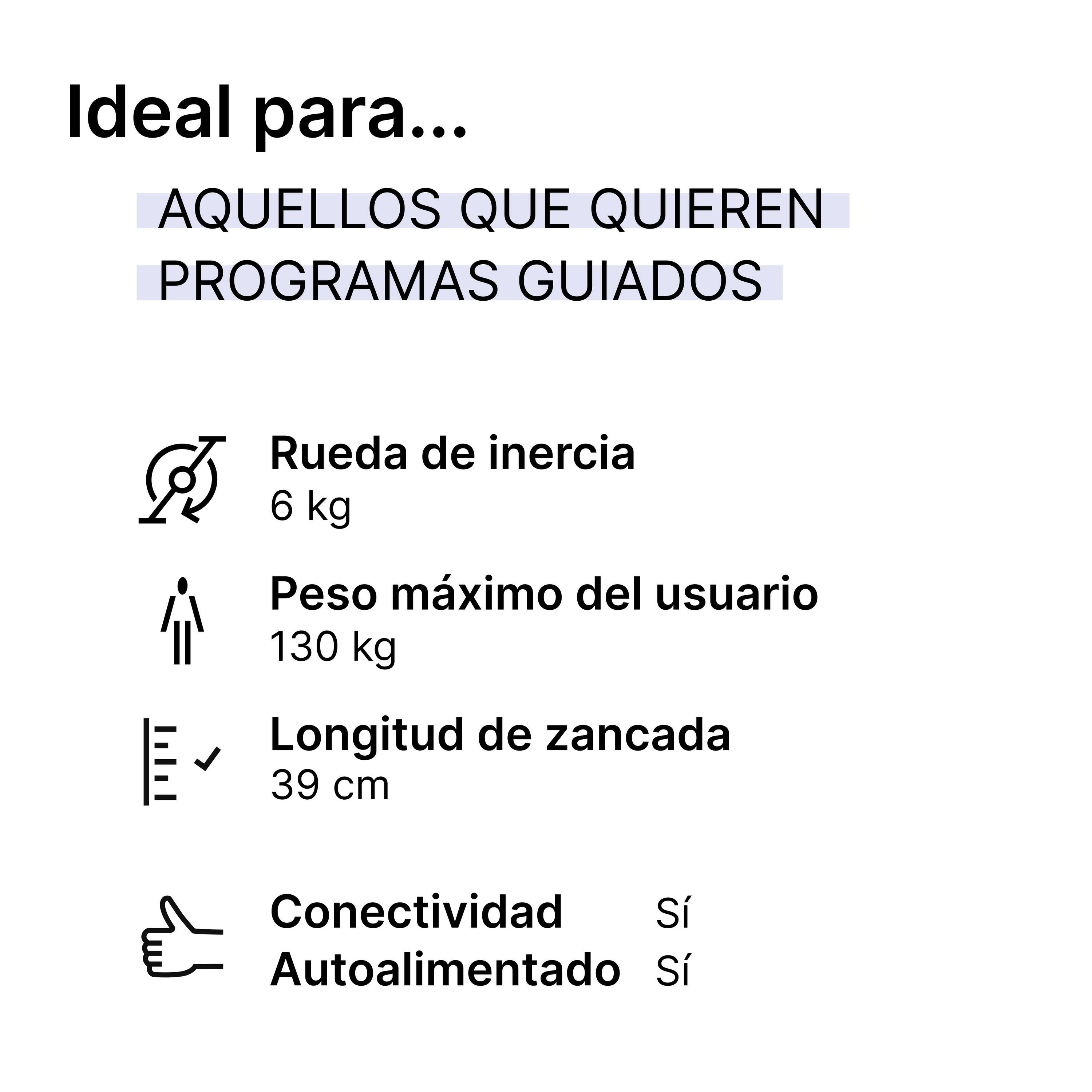 Bicicleta Elíptica EL520B Autoalimentada Conectada Kinomap 2/30