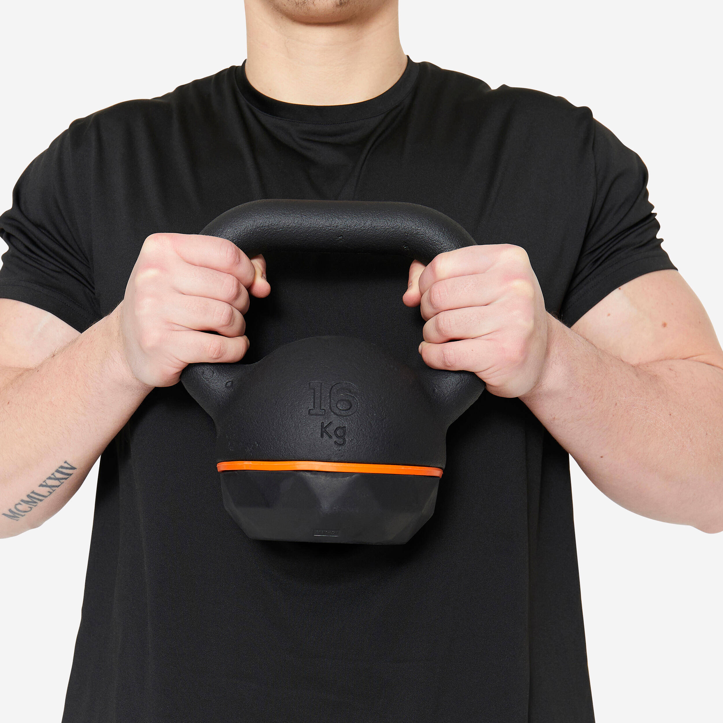 Gym Kettlebell 16 Kg Black Orange -  5