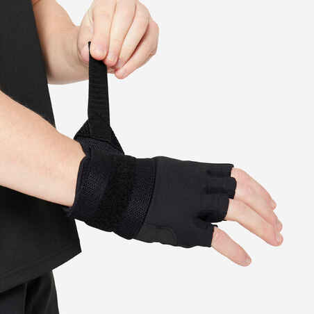 Comfort Weight Training Glove with Wrist Strap - Black